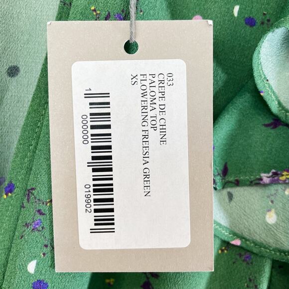 NWT Preen By Thornton Bregazzi Women's Paloma Wrap Top Long Sleeve Green XS Boho - Picture 14 of 15